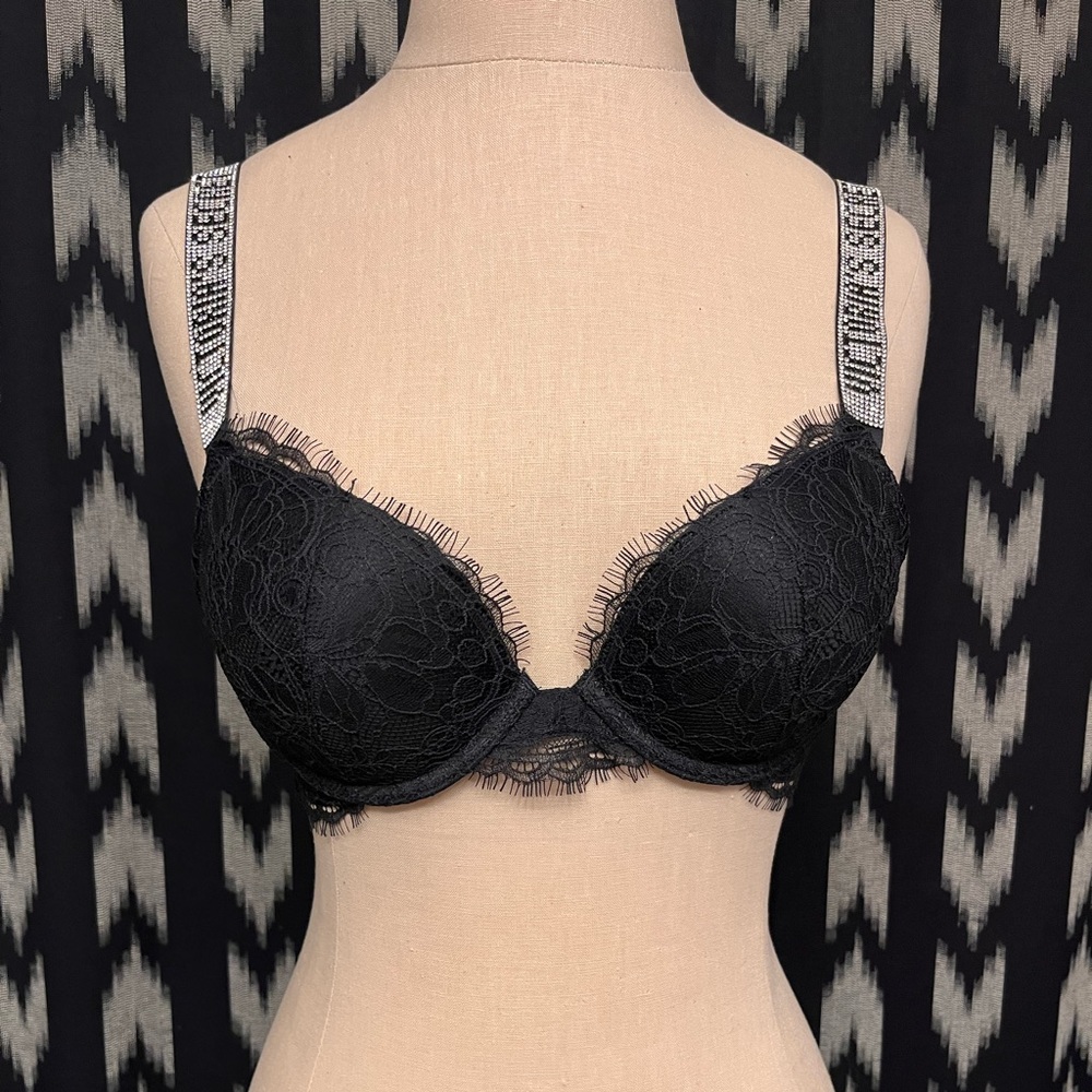PINK Victoria's Secret Black Lace Bra